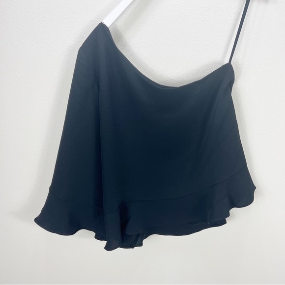LIKELY Grayson Ruffle Top Black One Shoulder Revolve Size XS NWT - Picture 4 of 6